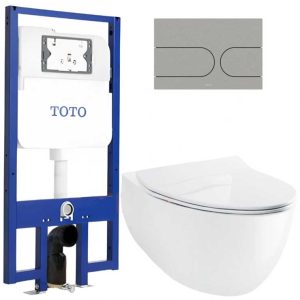 Bồn Cầu TOTO CW812RA TC600VS WH172A MB175M#SS Treo Tường