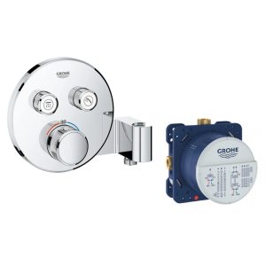 Mặt Bộ Trộn Âm Ổn Nhiệt Grohe 29120000 + 35600000 SmartControl Gắn Tường